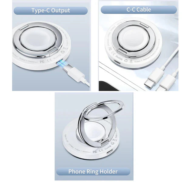 Chargeur Sans Fil MagSafe 3 en 1 WiWU 15W - Station Pliable – Image 3