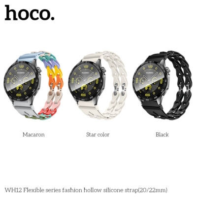 WH12 Flexible series fashion hollow silicone strap