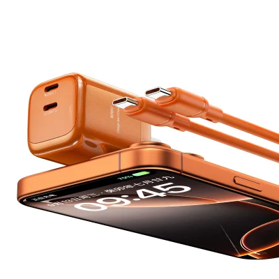 Chargeur Rapide WiWU Cube 45W GaN – 2 Ports USB-C